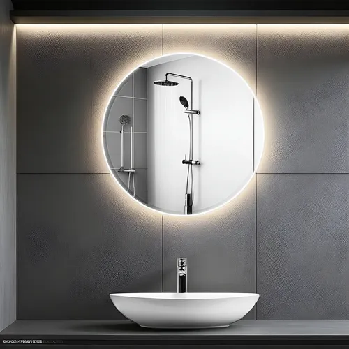 Espejo Redondo Biselado Luz Led 60cm. Design Forever