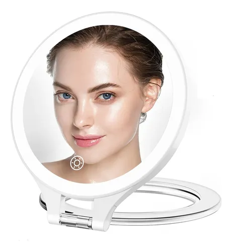 Espejo De Aumento Fascinate 10x/1x Con Luz Recargable 7”