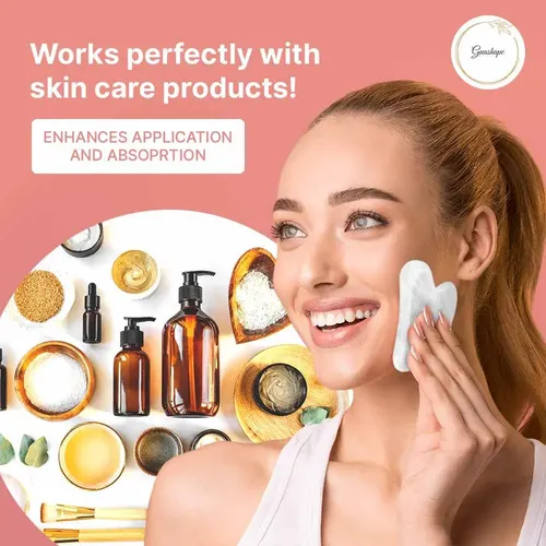 Facial Gua Sha Guashape, Cuarzo Blanco Natural, Para Esculpi