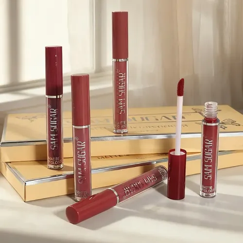 Kit De 12 Brillos Labiales Mate De Larga Duración Make