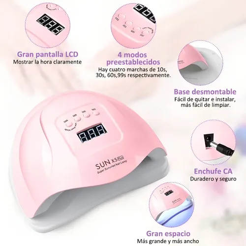 Profesional Lampara De Uñas Uv Secador Uñas Led Con Pantalla