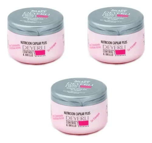 3 Potes Silkey De Nutrición Capilar Plus Deyerli X250g