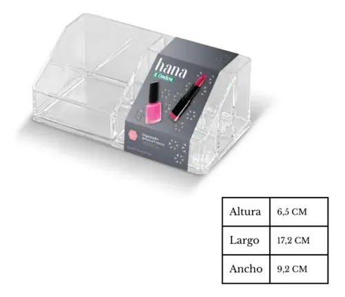 Organizador Para Maquillaje Acrilico Con Divisiones