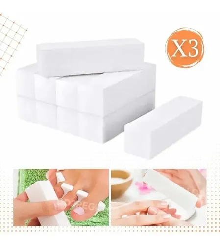 Block Blanco Lima Pulidor De Uñas X3 Buffer Esculpidas