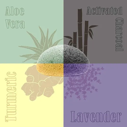 Esponjas Konjac Myhomebody Violetas Y Aloe (juego De 4)