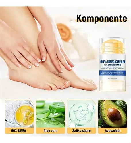 Crema Hidratante Y Antiagrietamiento Para Pies Con 60% De Ur
