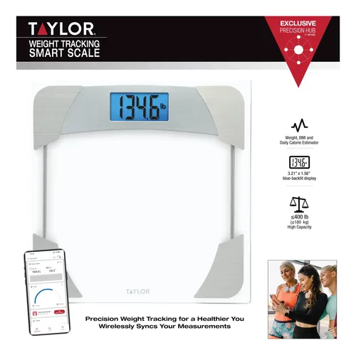 Báscula De Baño Digital Taylor De Vidrio Con Capacidad Para