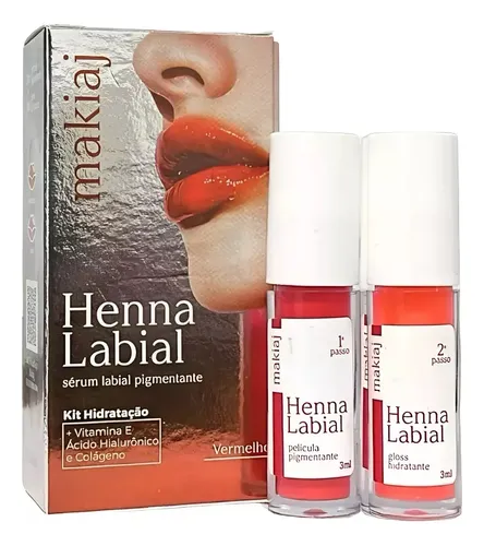 Henna Labial Makiaj Tinte Para Labios Con Acido Hialuronico