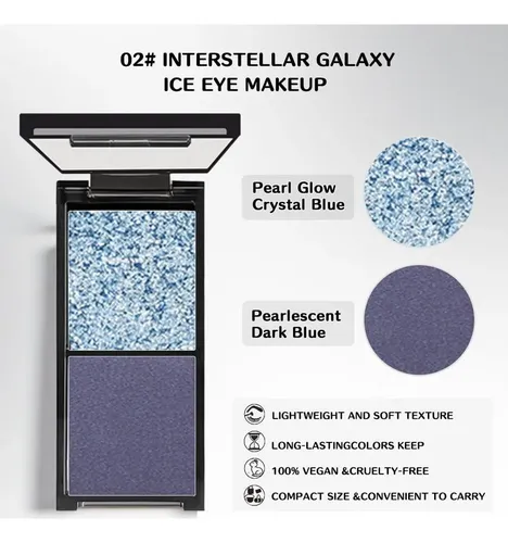 Paleta De Sombras Dual Matte Icy Blue Smoky Violet 02