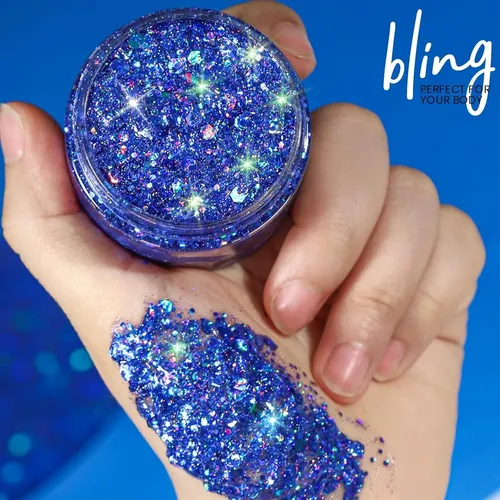 Gel De Brillo Azul Teenitor 80g Maquillaje Facial Y Corporal