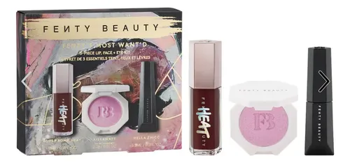 Fenty Beauty By Rihanna Most Want’d: 3 Pzas Lip, Face + Eye