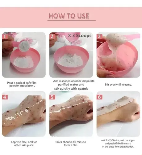 Mascarilla Facial De Colágeno Gelatinosa Hidratante Y Reafir