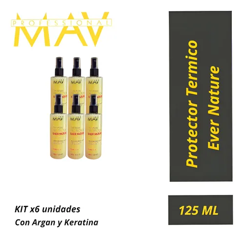 Protector Termico Argan Y Keratina Hidratación Brillo 125ml