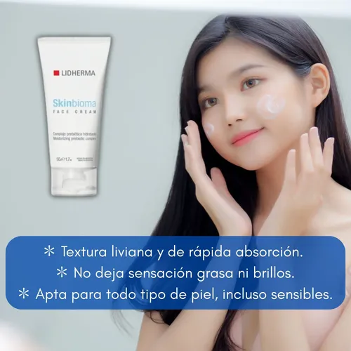 Crema Lidherma Skinbioma Facial Hidratante Antiarrugas