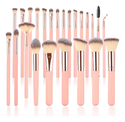 Ry. Set De Brochas De Maquillaje Rosas Genéricas De 24 /cj