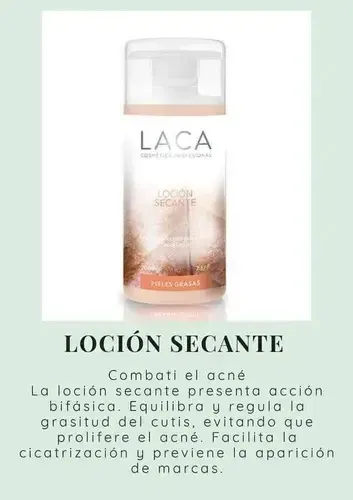 Loción Secante Laca Pieles Grasas Momento de aplicación Día/Noche Tipo de piel Grasa
