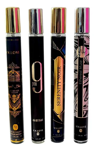 Set X4 Perfumes Arabe Dama Fragancias Tubito Estuche 35ml