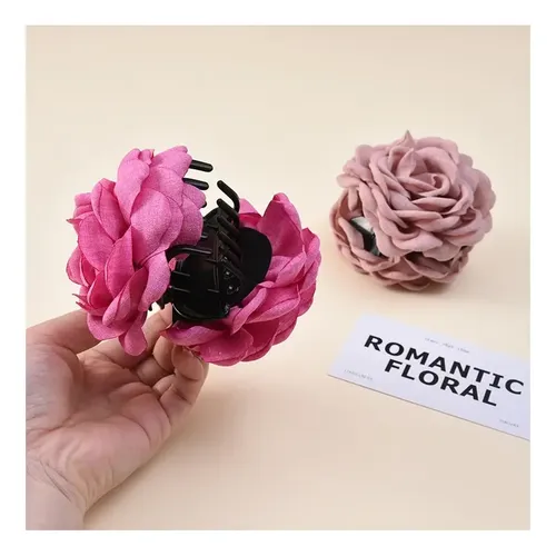 Paquete De 4 Pinzas Para El Pelo Con Flores De Satén