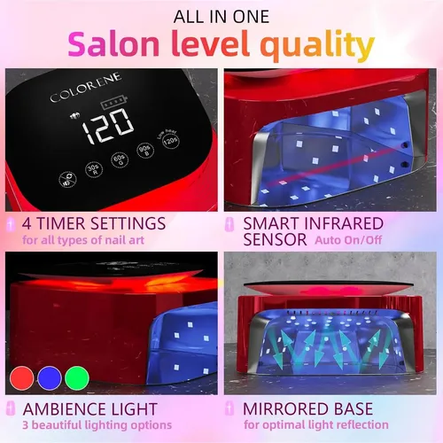Lámpara De Uñas Uv Led Colorene U01pro 60w Inalámbrica