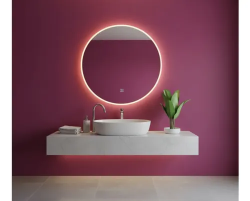 Espejo Redondo Luz Led Y Encendido Touch