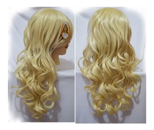 Pelucas Rulos Simil Natural Rubio Platinado Y Varios Tonos