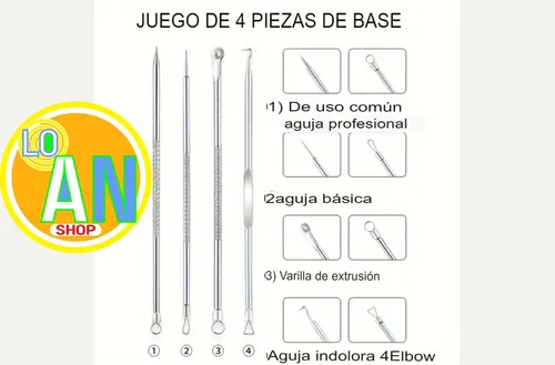 Extractor Puntos Negros Kit Acne 7 Piezas Mascarilla Loan