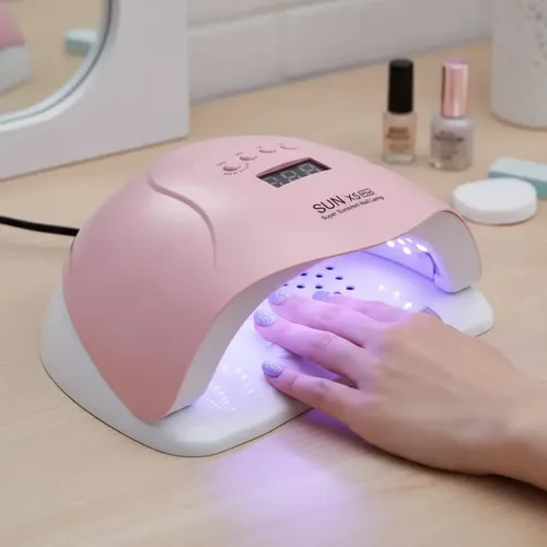 Cabina Para Uñas SUNUV X5 Plus Rosa LEDs UV 80W Con Temporizador