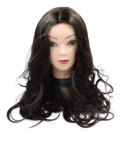 Pelucas Tonos Simil Natural Lacio Punta Sin Fleqillo Tamaño De La Base 60cm Tono Castaño Oscuro #2
