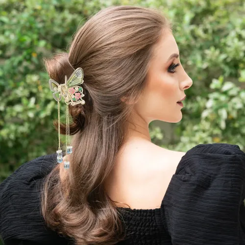 Pinza Para El Pelo Con Forma De Mariposa, Pinza Para Mujer