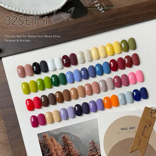 Set De Esmalte En Gel Gaoy 32 Colores 36 Piezas