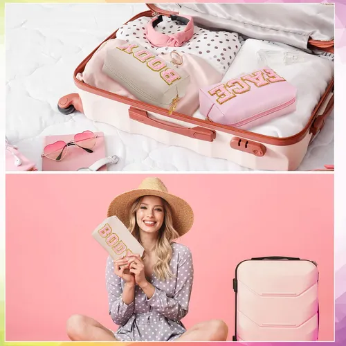 Neceser De Maquillaje Patelai Preppy Con Parche, Cuero Pu Im