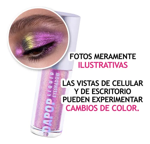 Sombra Líquida Con Glitter Metalizado Eyeshadow Liquid Dapop