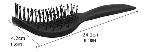 Cepillo Desenredante Curvo Con Ventilación Para Un Secado Rá Black