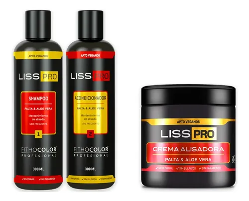 Alisado + Sh + Acond Liss Pro Sin Formol X 300 Ml Fithocolor