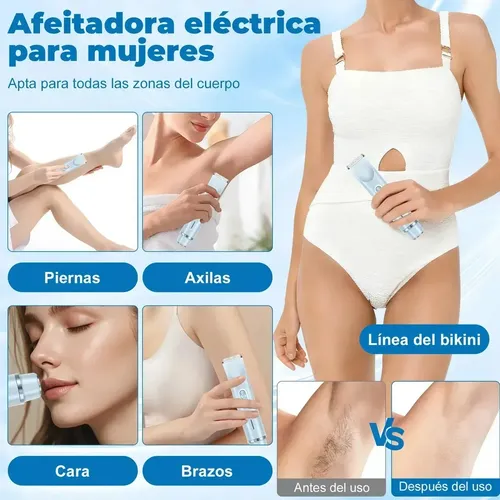 Depiladora De Bikini Para Mujer Electrica Doble Cabeza 2in1