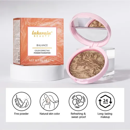 Polvo Compacto Corrector Claro – Acabado Natural