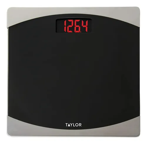 Báscula Digital De Vidrio Para Baño Color Negro Color Voltaje