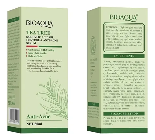 Serum Facial Anti Acne Arbol Te Y Salicilico Bioaqua 30ml Acneica Día/noche