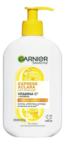 Crema Limpiadora Express Aclara Vitamina C 250ml Garnier
