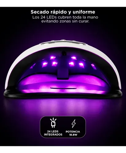 Cabina Uv De Uñas Gadnic Lampara 24 Led Gel Polygel Más