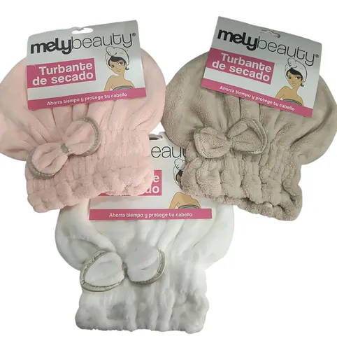 Gorro Toalla Turbante Microfibra Con Moño Para Secar Pelo