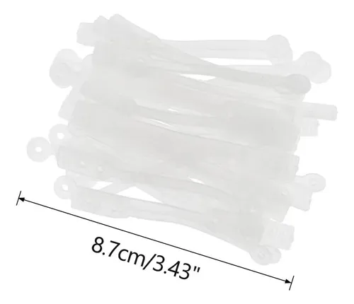 50pcs / Pack Salon Rubber Band Hair Rod Clip Accesorio Claro