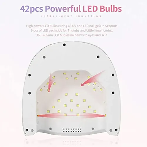 Lámpara De Uñas Led Uv Recargable De 60 W, Secado