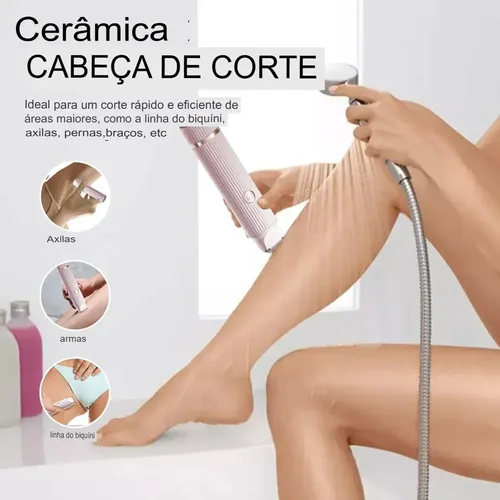 Depiladora Eléctrica Facial Recargable Con Recortadora Mujer