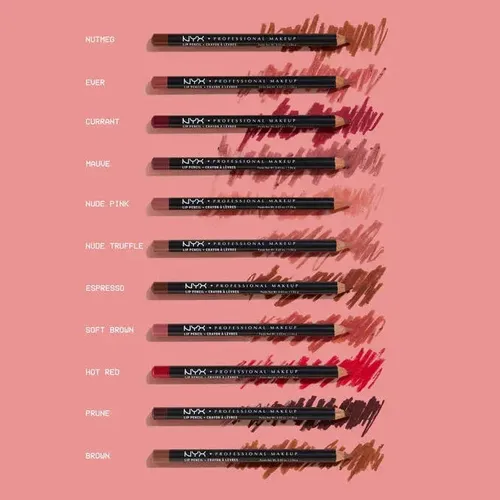 Delineador de labios Nyx Professional Makeup Slim Lip Pencil tono Spl809 Caoba