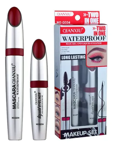 Kit De Rímel Y Delineador De Ojos 2 En 1, Voluminizador De L