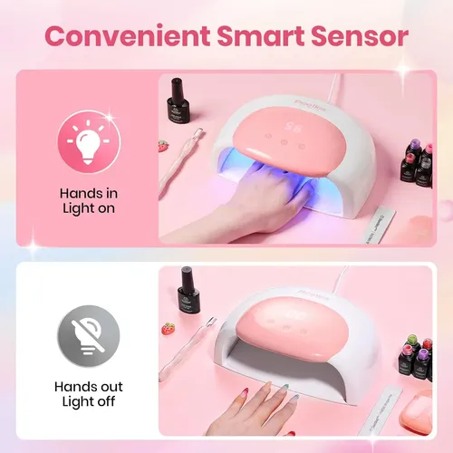 Lámpara Uv Led Blanca Para Uñas Con Temporizador Y Sensor