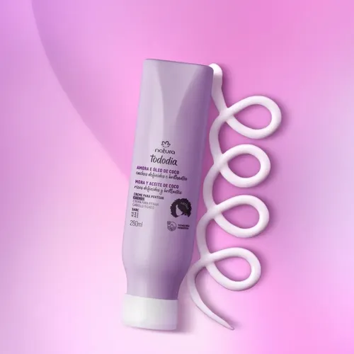 Crema Para Peinar Mora Y Óleo De Coco Tododia 280ml Natura