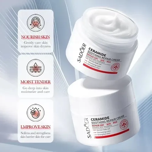 Crema Facial Sadoer Ceramidas Reparadora Piel Sensible 50g