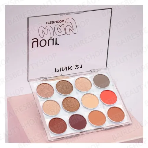 Paleta De Sombras En Polvo Maquillaje Profesional Pink 21